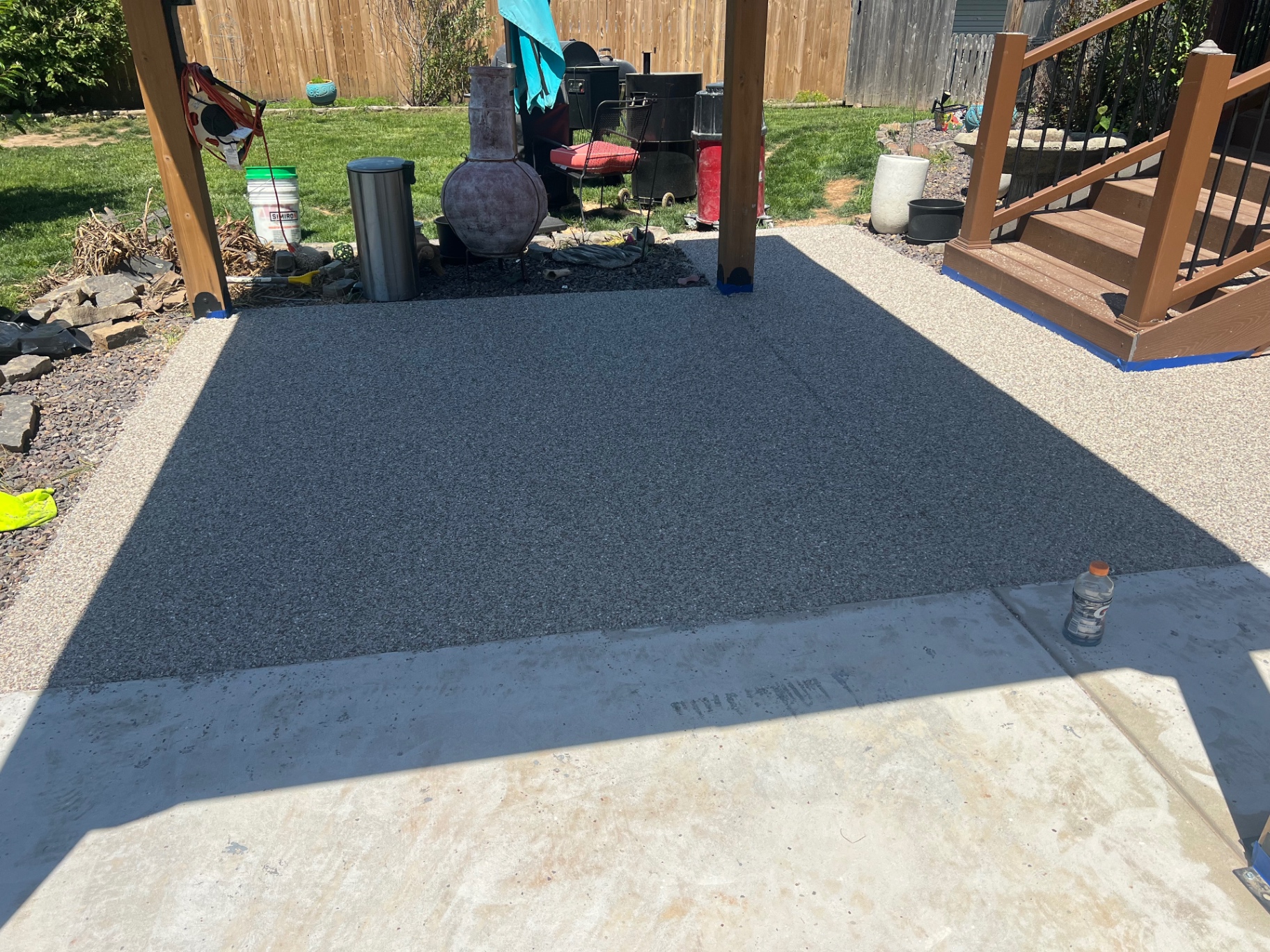 Outdoor patio epoxy coating project in Battlefield, MO