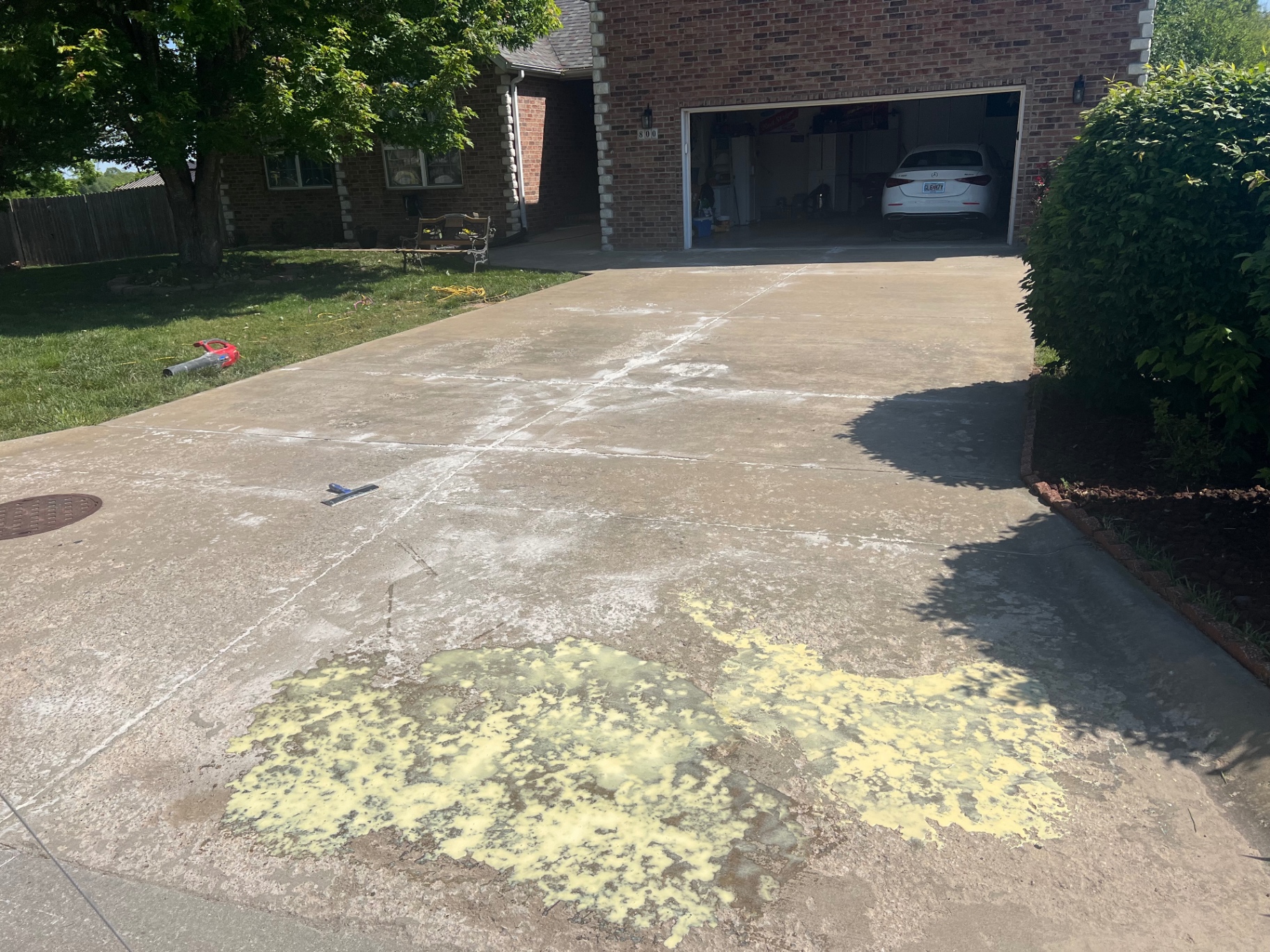 Driveway prep before epoxy floor coating in Strafford, MO
